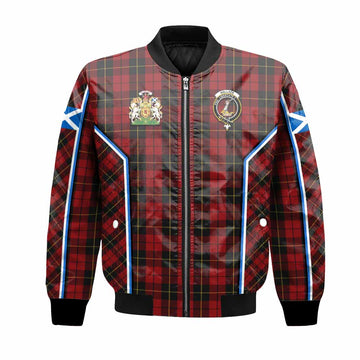 Wallace Tartan Crest Bomber Jacket Scotland Coat of Arm Flag Style - Tartan Vibes Clothing