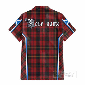 Wallace Tartan Crest Cotton Hawaiian Shirt Scotland Coat of Arm Flag Style - Tartan Vibes Clothing