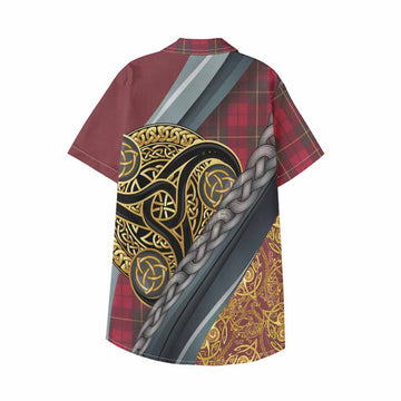 Wallace Tartan Crest Kid Hawaiian Shirt Scottish Triskele Celtic