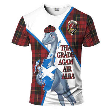 Wallace Tartan Crest Loch Ness Monster T-Shirt Nessie Scottish Map Tha Gradh Agam Air Alba