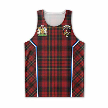 Wallace Tartan Crest Men Tank Top Scotland Coat of Arm Flag Style - Tartan Vibes Clothing