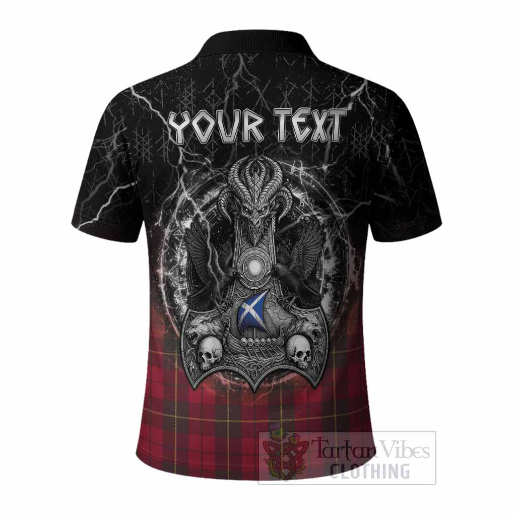 Wallace Tartan Crest Polo Shirt Celtic Odin's Raven Legacy