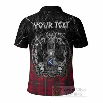 Wallace Tartan Crest Polo Shirt Celtic Odin's Raven Legacy