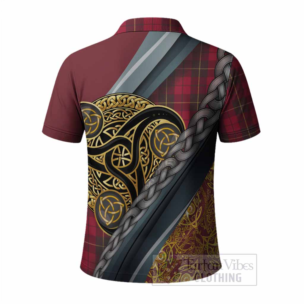Wallace Tartan Crest Polo Shirt Scottish Triskele Celtic