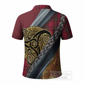 Wallace Tartan Crest Polo Shirt Scottish Triskele Celtic