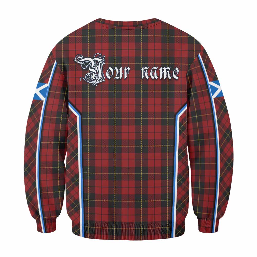 Wallace Tartan Crest Sweatshirt Scotland Coat of Arm Flag Style - Tartan Vibes Clothing