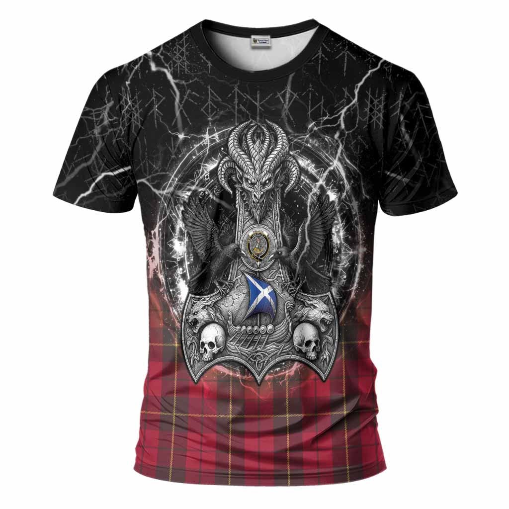 Wallace Tartan Crest T-Shirt Celtic Odin's Raven Legacy