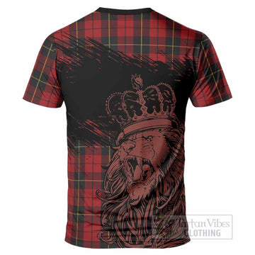 Wallace Tartan Crest T-Shirt Crowned Lion Heritage Style