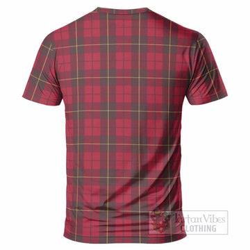 Wallace Tartan Crest T-Shirt Ferocious Lion Style