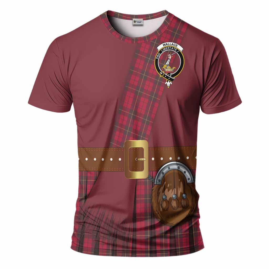 Wallace Tartan Crest T-Shirt Kilt Costume Style