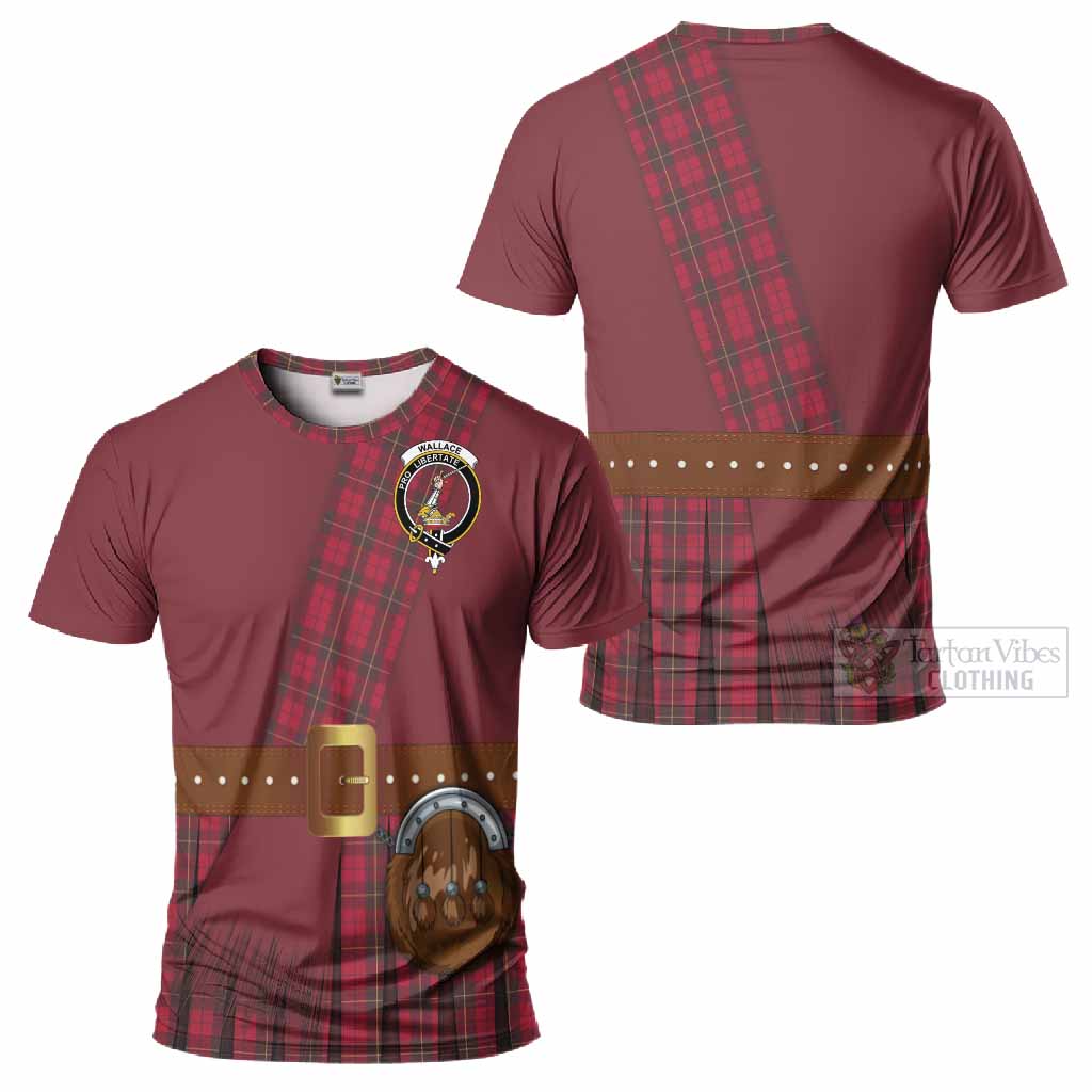 Wallace Tartan Crest T-Shirt Kilt Costume Style