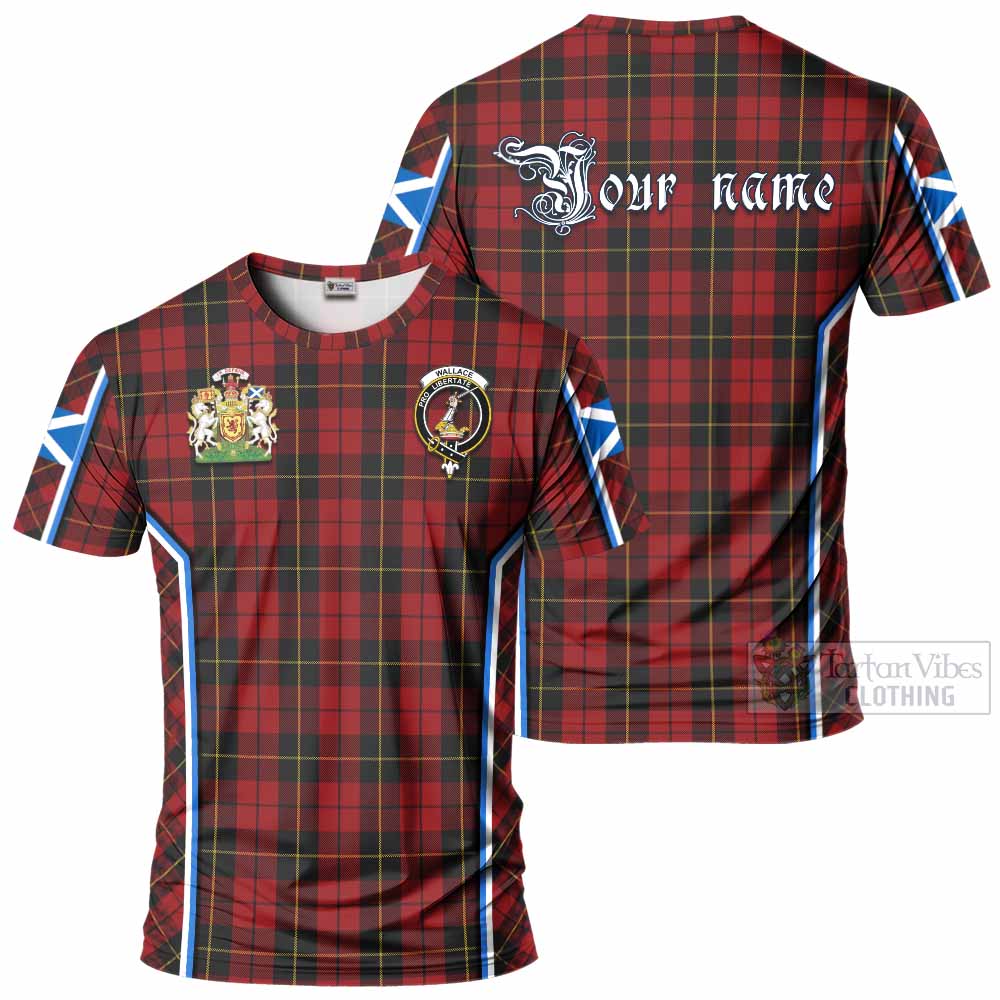 Wallace Tartan Crest T-shirt Scotland Coat of Arm Flag Style - Tartan Vibes Clothing