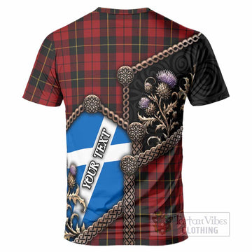 Wallace Tartan Crest T-Shirt Scottish Thistle Loch Ness Monster