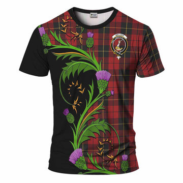 Wallace Tartan Crest T-Shirt Scottish Thistle Pride Heritage Art