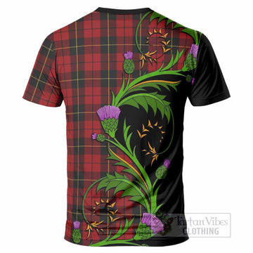 Wallace Tartan Crest T-Shirt Scottish Thistle Pride Heritage Art