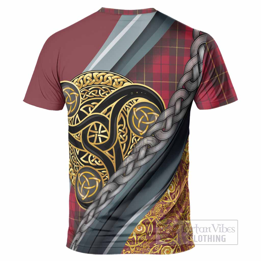 Wallace Tartan Crest T-Shirt Scottish Triskele Celtic