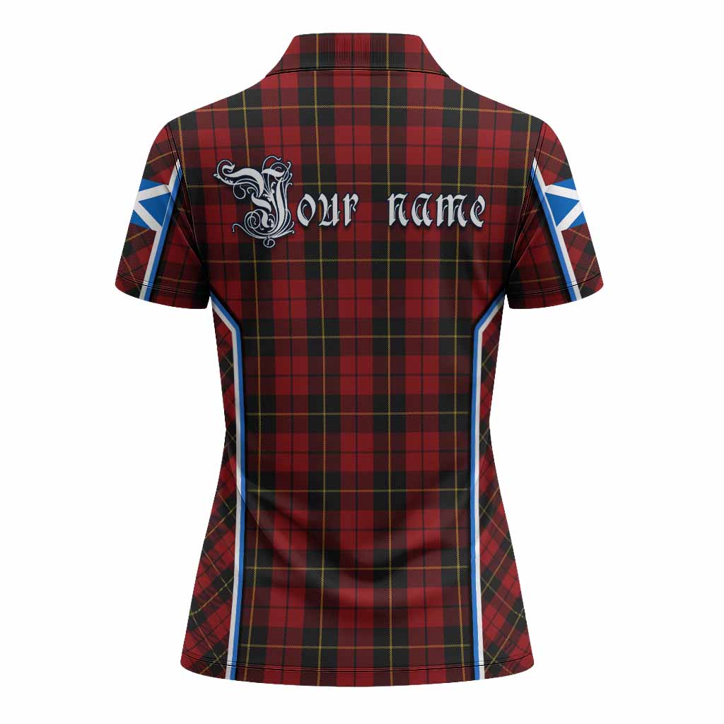 Wallace Tartan Crest Women's Polo Shirt Scotland Coat of Arm Flag Style - Tartan Vibes Clothing