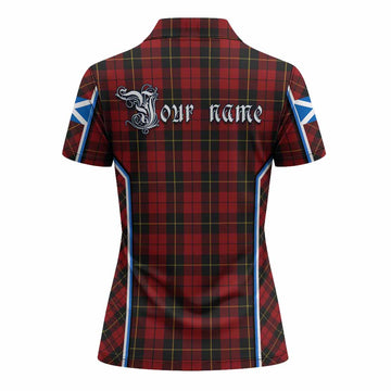 Wallace Tartan Crest Women's Polo Shirt Scotland Coat of Arm Flag Style - Tartan Vibes Clothing