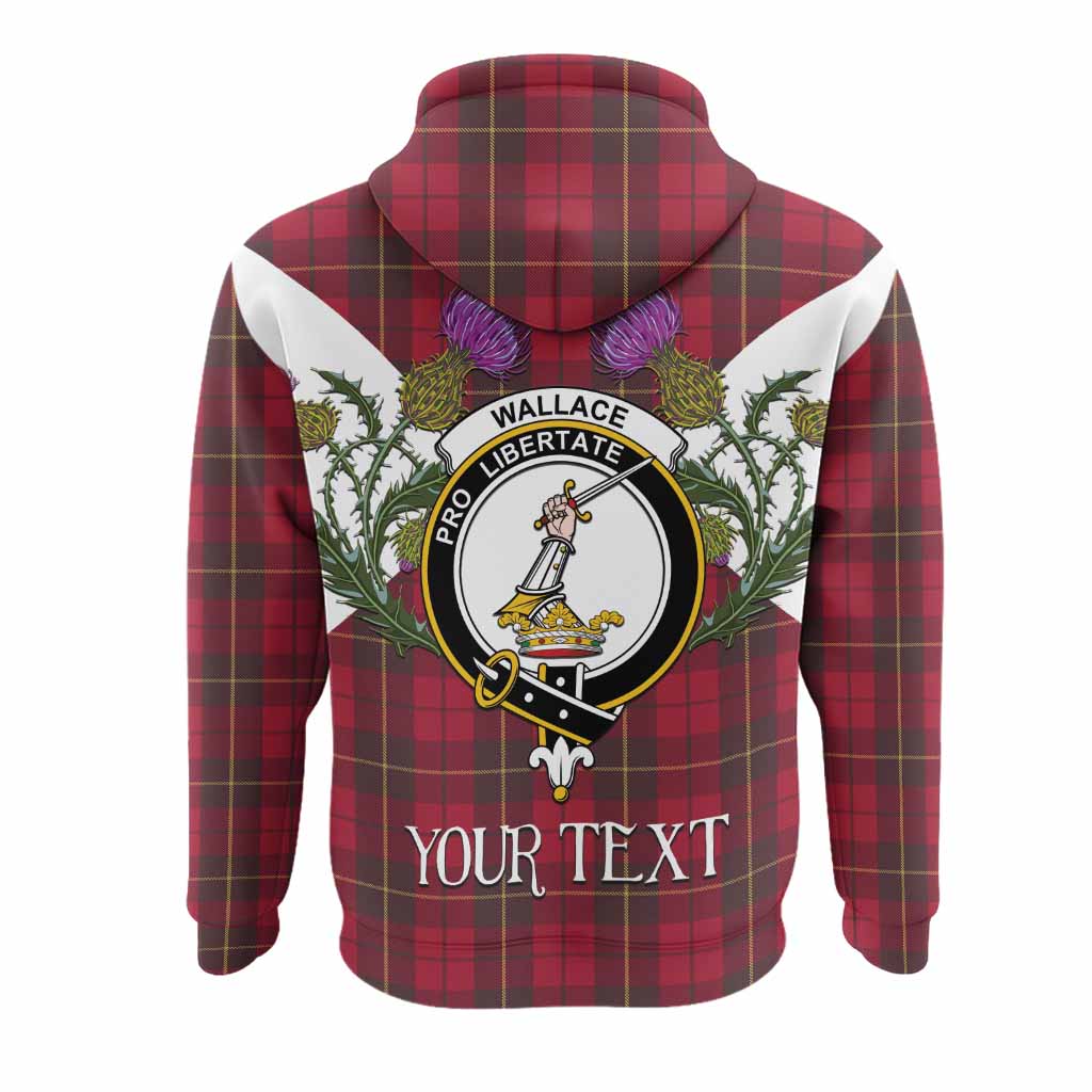 Wallace Tartan Family Crest Hoodie Scottish Burns Night Thistle Floral