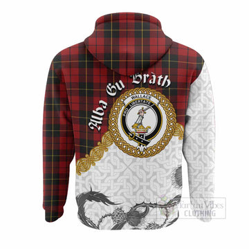 Wallace Tartan Family Crest Hoodie Scottish Highland Warrior Celtic Knot Thistle