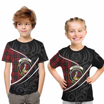 Wallace Tartan Family Crest Kid T-shirt Celtic Scottish Thistle Floral - Tartan Vibes Clothing