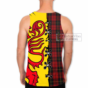 Wallace Tartan Family Crest Men Tank Top Lion Rampant Honor - Tartan Vibes Clothing