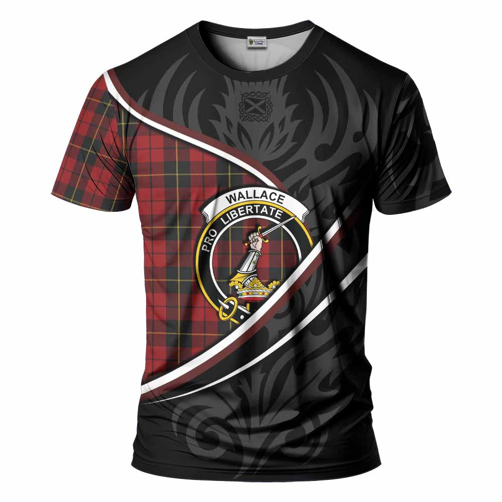 Wallace Tartan Family Crest T-shirt Celtic Scottish Thistle Floral - Tartan Vibes Clothing