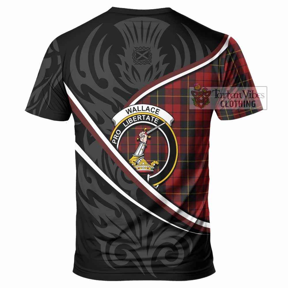 Wallace Tartan Family Crest T-shirt Celtic Scottish Thistle Floral - Tartan Vibes Clothing