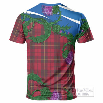 Wallace Tartan Family Crest T-Shirt Thistle in Minimalism