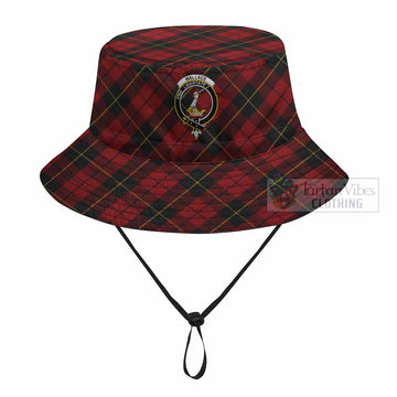 Wallace Tartan Fishing Hat with Family Crest