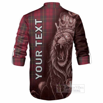 Wallace Tartan Ghillie Shirt Roaring Lion Heritage