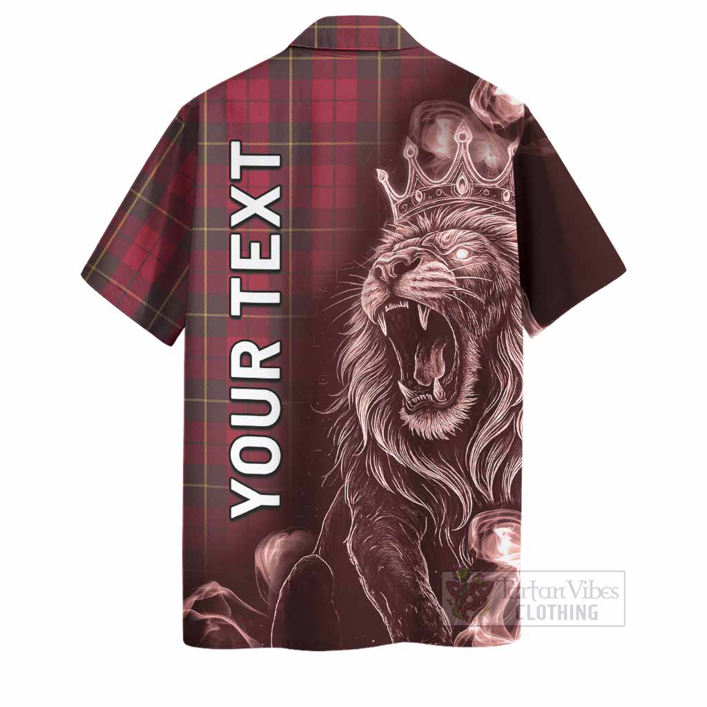Wallace Tartan Hawaiian Shirt Roaring Lion Heritage
