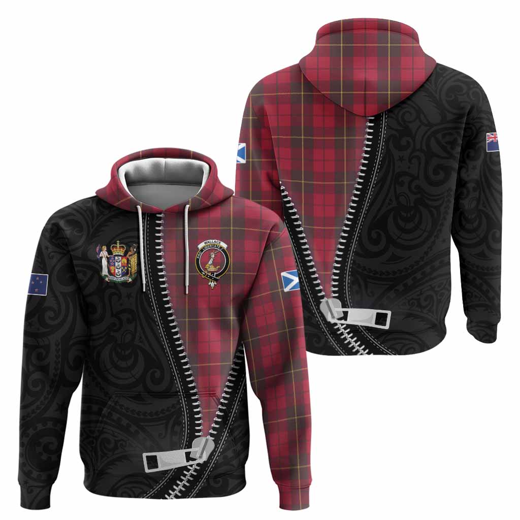 Wallace Tartan Hoodie New Zealand Pattern Unique Zipper Stylized