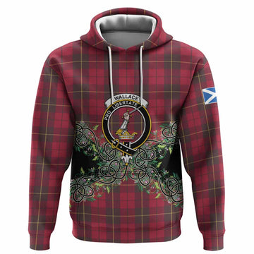 Wallace Tartan Hoodie Thistle Scottish Spirit