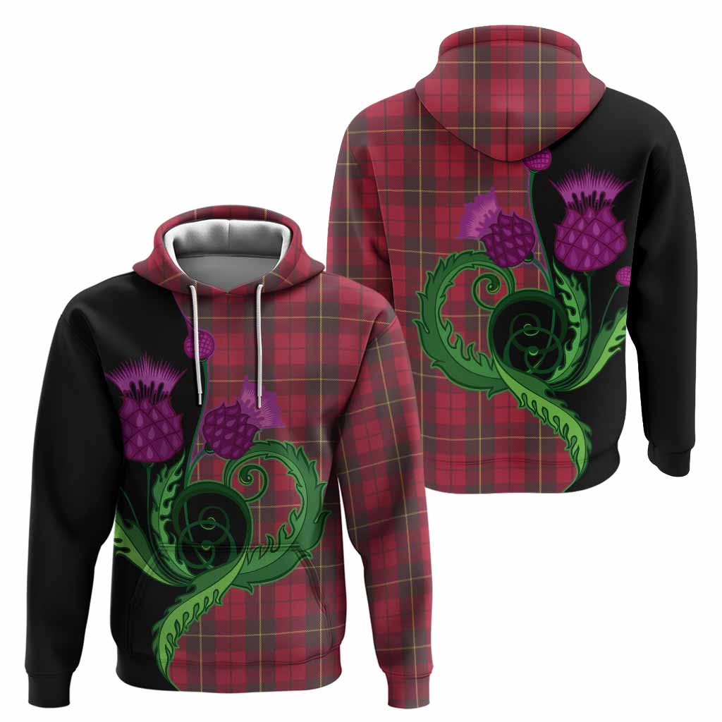 Wallace Tartan Hoodie Traditional Scottish Thistle