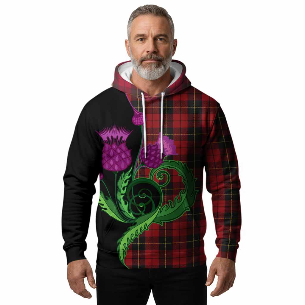 Wallace Tartan Hoodie Traditional Scottish Thistle