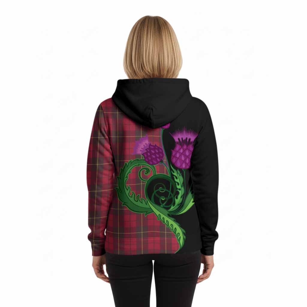 Wallace Tartan Hoodie Traditional Scottish Thistle