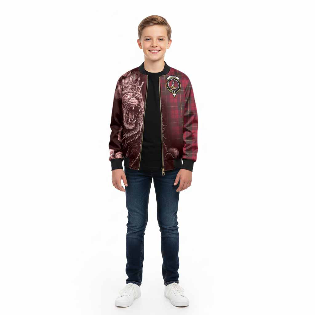 Wallace Tartan Kid Bomber Jacket Roaring Lion Heritage
