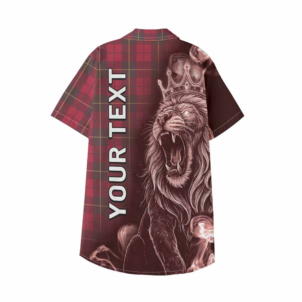 Wallace Tartan Kid Hawaiian Shirt Roaring Lion Heritage