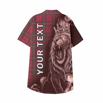 Wallace Tartan Kid Hawaiian Shirt Roaring Lion Heritage
