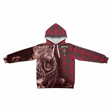 Wallace Tartan Kid Hoodie Roaring Lion Heritage