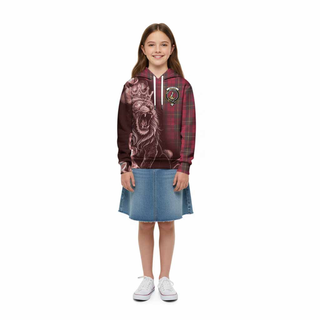 Wallace Tartan Kid Hoodie Roaring Lion Heritage