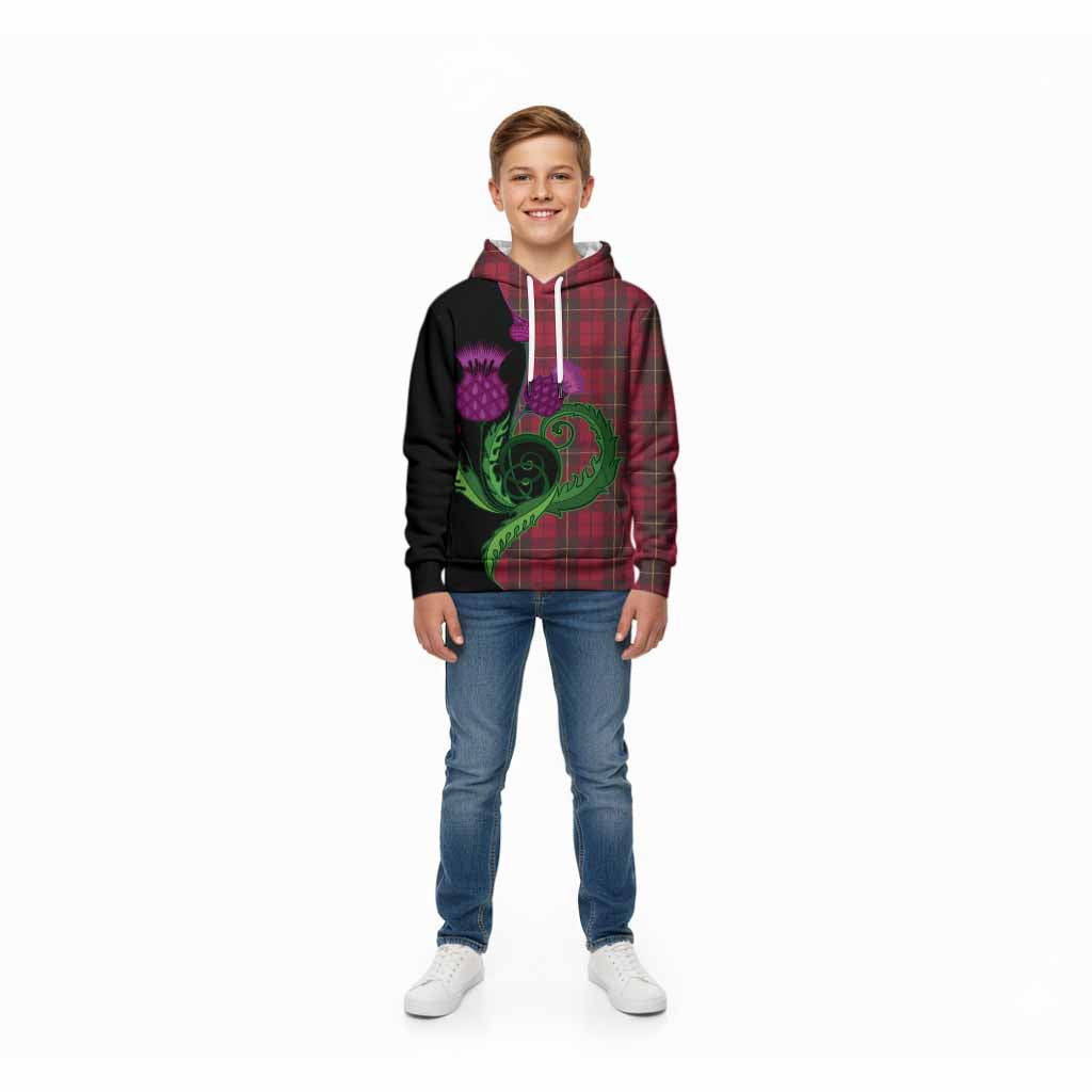 Wallace Tartan Kid Hoodie Traditional Scottish Thistle