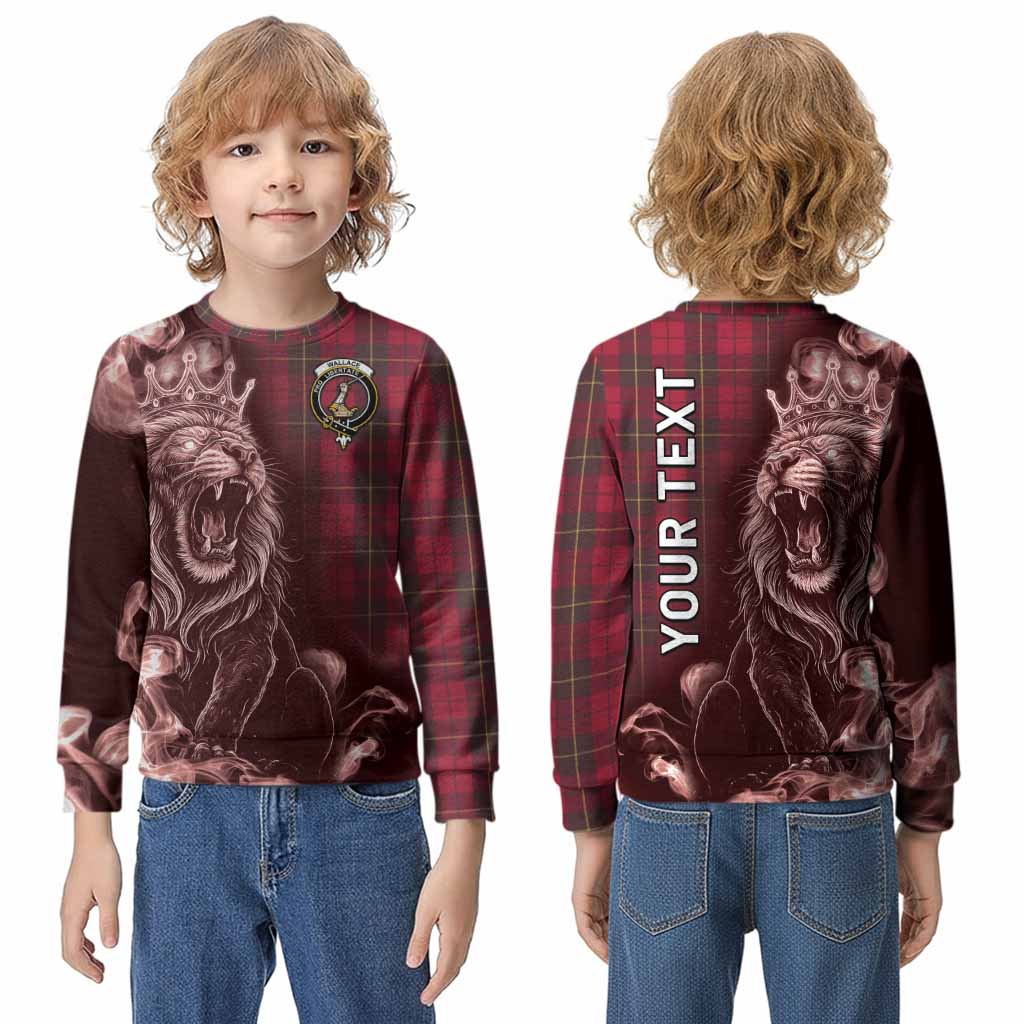 Wallace Tartan Kid Knitted Sweatshirt Roaring Lion Heritage