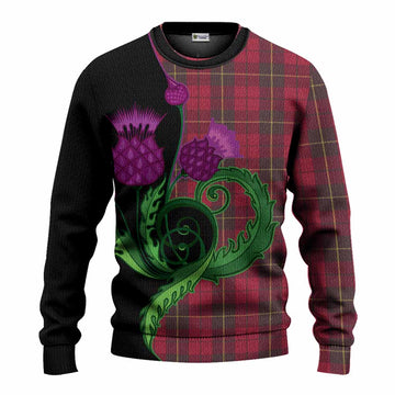 Wallace Tartan Knitted Sweater Traditional Scottish Thistle