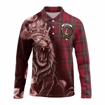 Wallace Tartan Long Sleeve Polo Shirt Roaring Lion Heritage