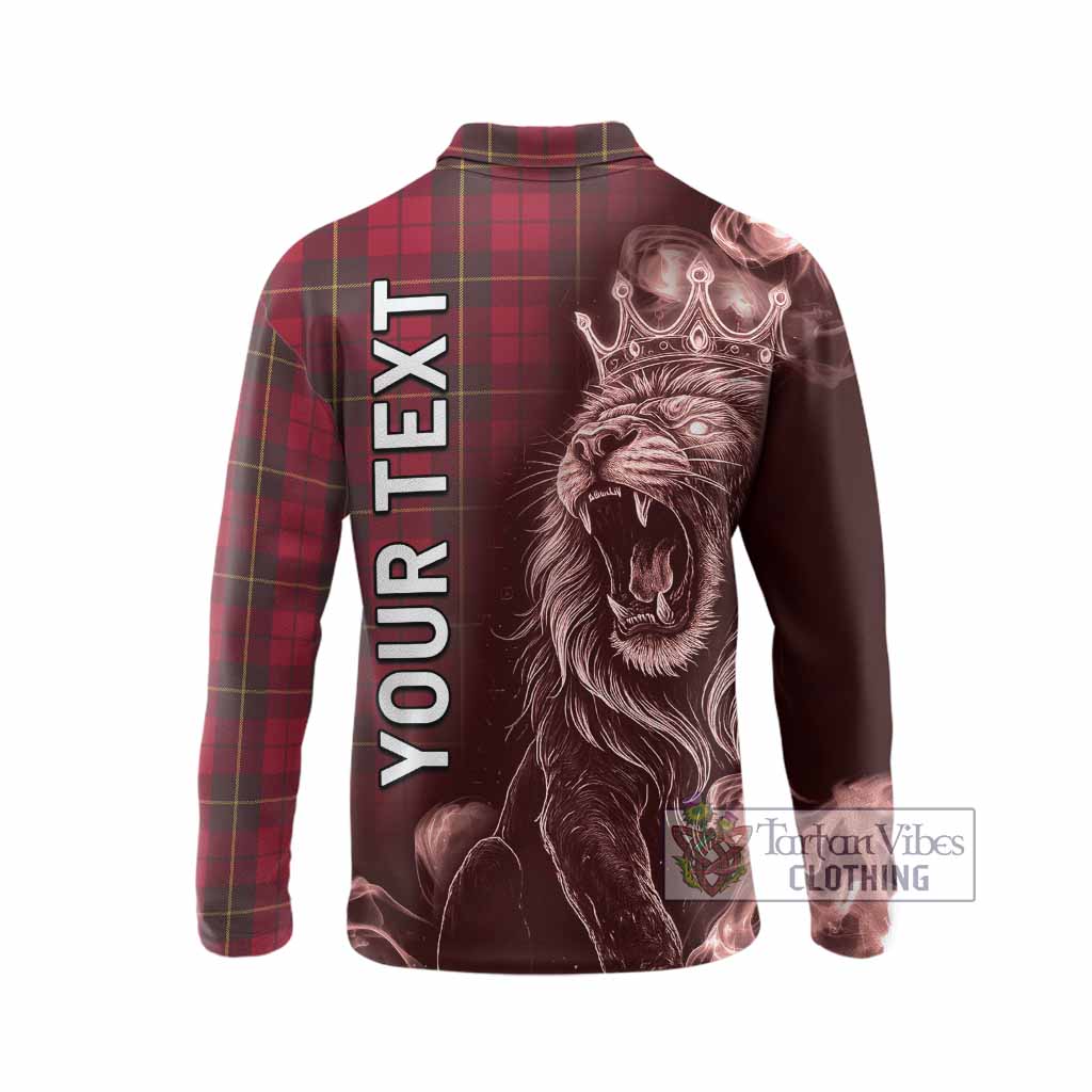 Wallace Tartan Long Sleeve Polo Shirt Roaring Lion Heritage