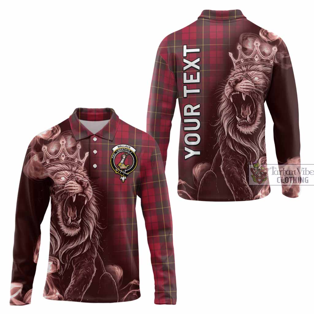 Wallace Tartan Long Sleeve Polo Shirt Roaring Lion Heritage