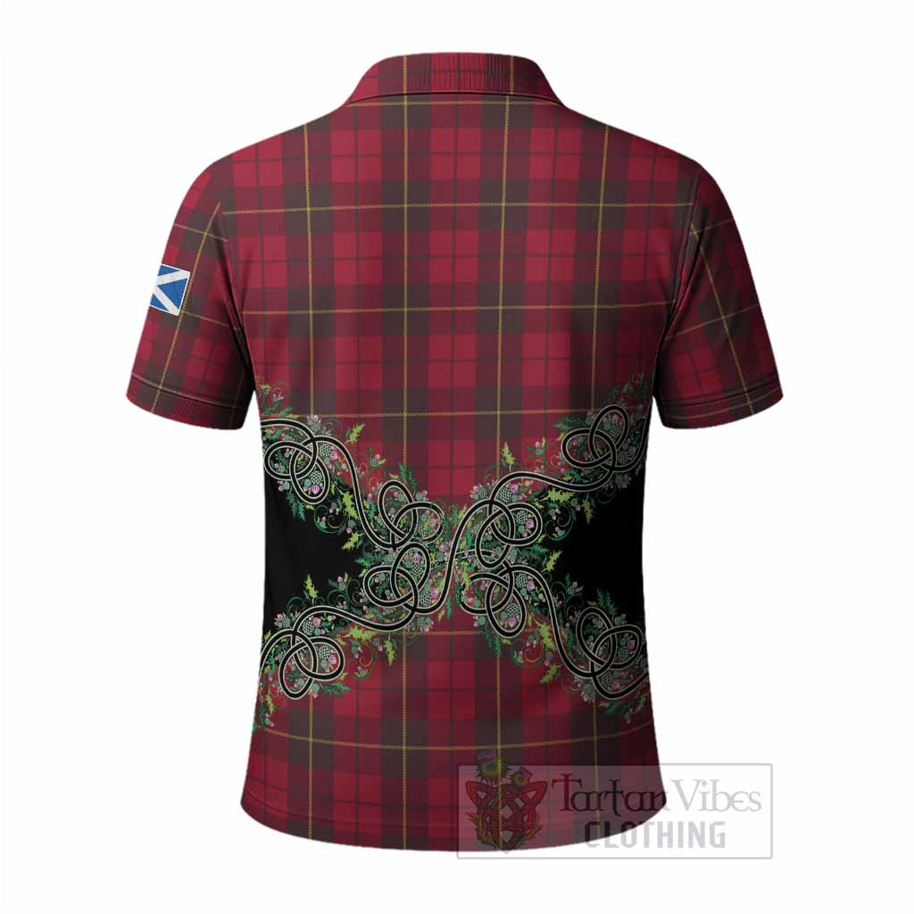 Wallace Tartan Polo Shirt Thistle Scottish Spirit