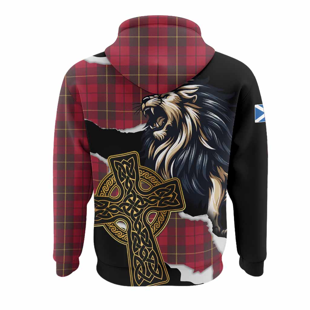 Wallace Tartan Scottish Hoodie Lion Celtic Heritage